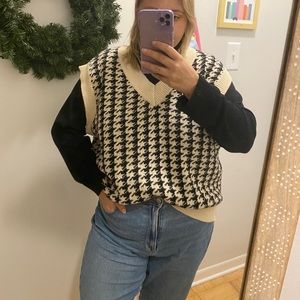 NWT HOUNDSTOOTH SWEATER VEST